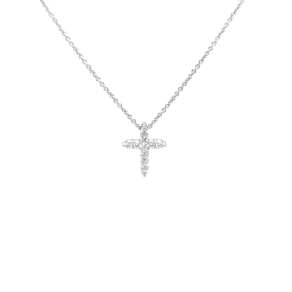 Gold-Anhänger Kreuz mit Diamanten