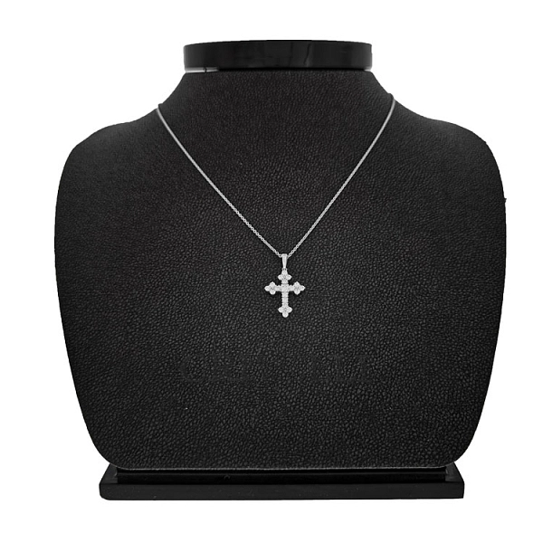 Gold-Anhänger Kreuz mit Diamanten