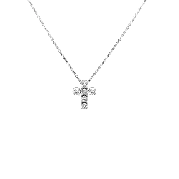 Gold-Anhänger Kreuz mit Diamanten