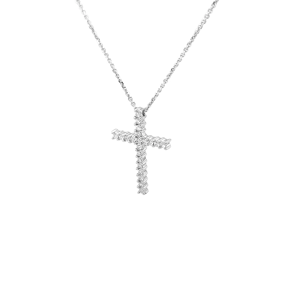 Gold-Anhänger Kreuz mit Diamanten