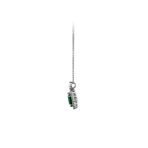 Gold-Anhänger mit Smaragd und Diamanten