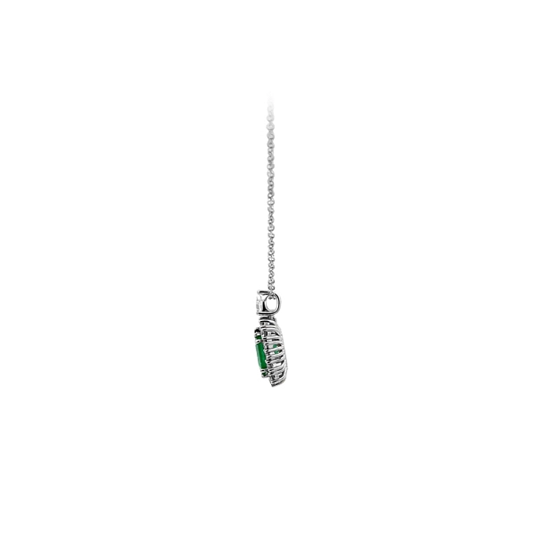 Gold-Anhänger mit Smaragd und Diamanten