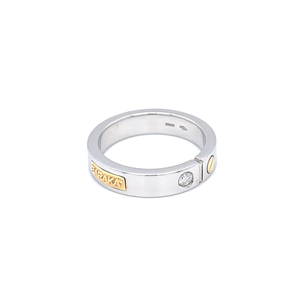 Goldener Baraka-Ring mit Diamant
