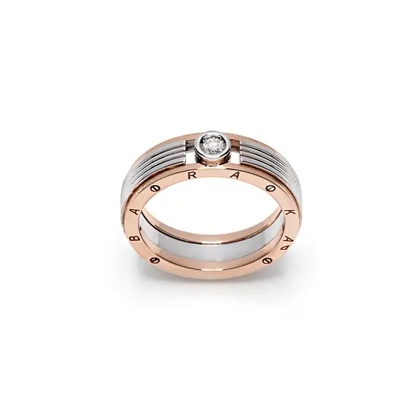 Goldener Herrenring Baraka mit Diamant AN211461