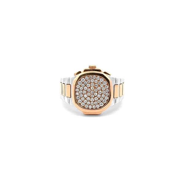 Goldener Herrenring mit Diamanten