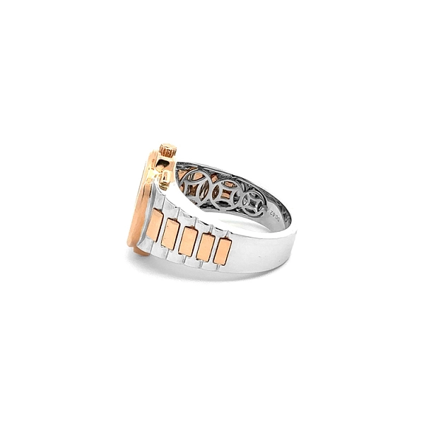 Goldener Herrenring mit Diamanten