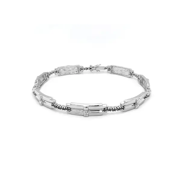 Gold Herrenarmband mit schwarzen Diamanten