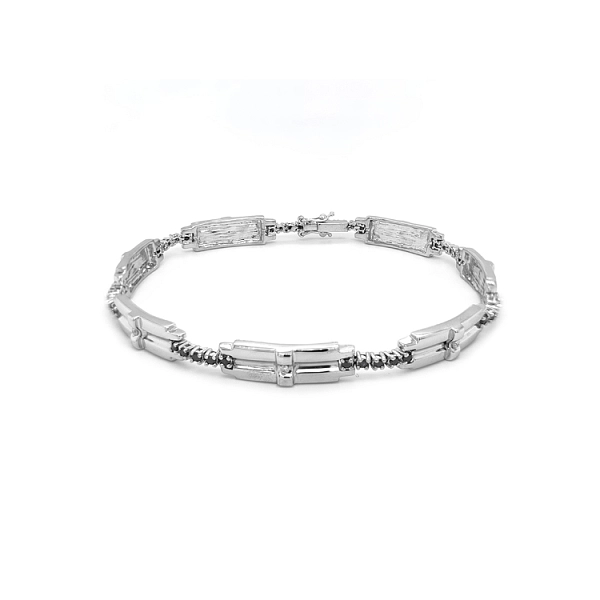Gold Herrenarmband mit schwarzen Diamanten