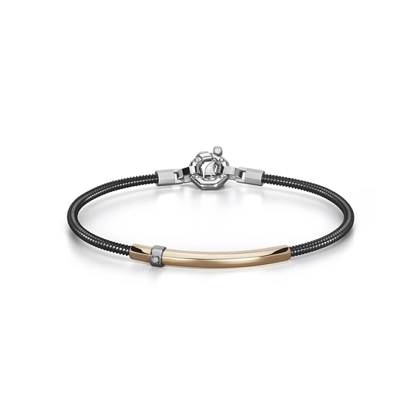 Herrenarmband Baraka mit schwarzen Diamanten BR334001