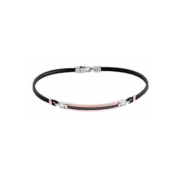 Goldenes Herrenarmband Zancan mit schwarzen Diamanten