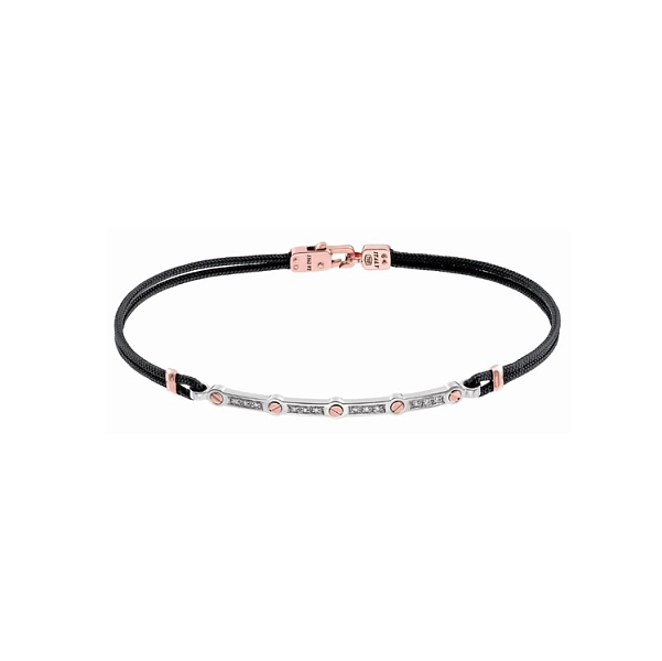 Gold Herren Zancan-Armband mit Diamanten