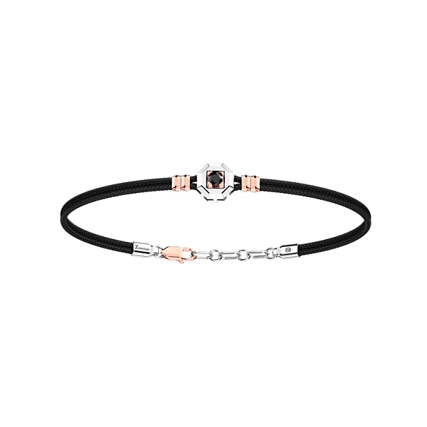 Gold Herrenarmband mit schwarzem Diamanten