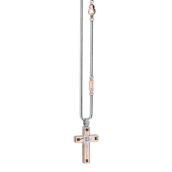 Gold-Anhänger Kreuz Zancan Couture Erste EC512RB