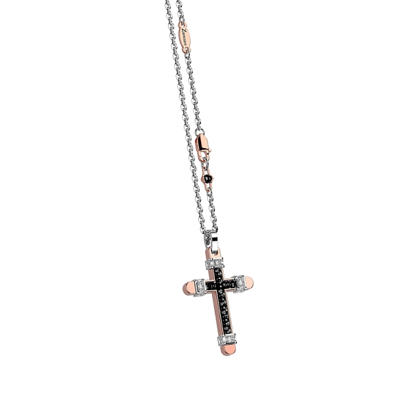 Gold-Anhänger Kreuz Zancan EC524RB