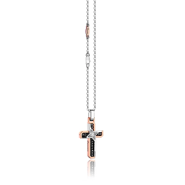 Gold-Anhänger Zancan Balck Magic Soft mit Diamanten