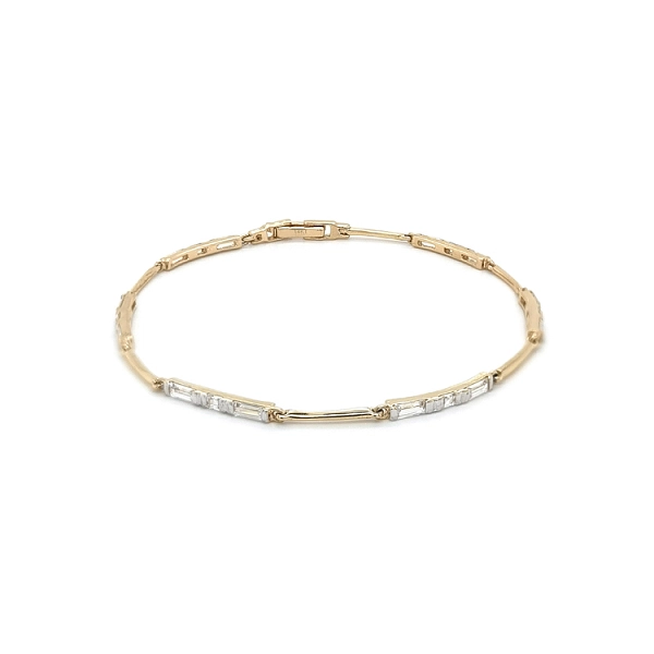 Gold Damenarmband mit Zirkonen