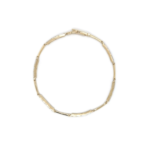 Gold Damenarmband mit Zirkonen