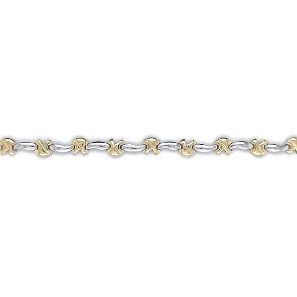 Gold Damenarmband aus kombiniertem Gold