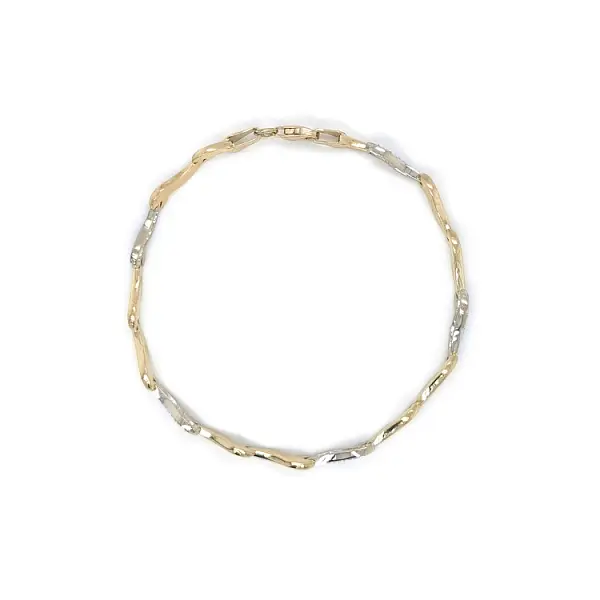 Armband aus kombiniertem Gold mit Zirkonen