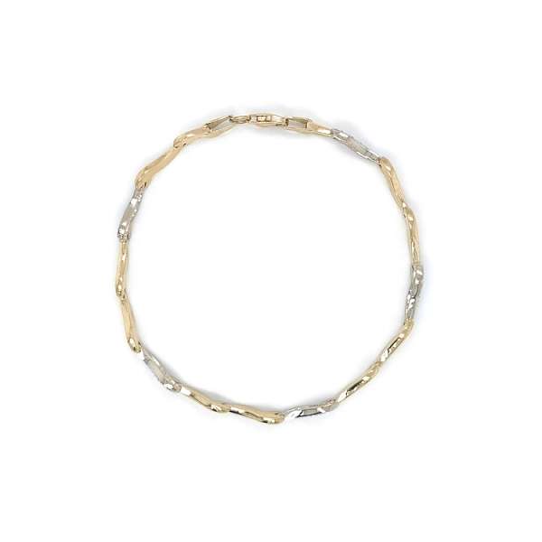 Armband aus kombiniertem Gold mit Zirkonen