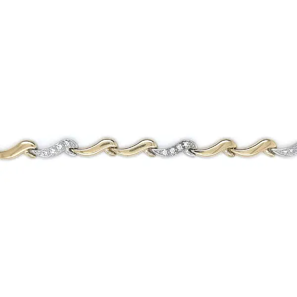 Armband aus kombiniertem Gold mit Zirkonen