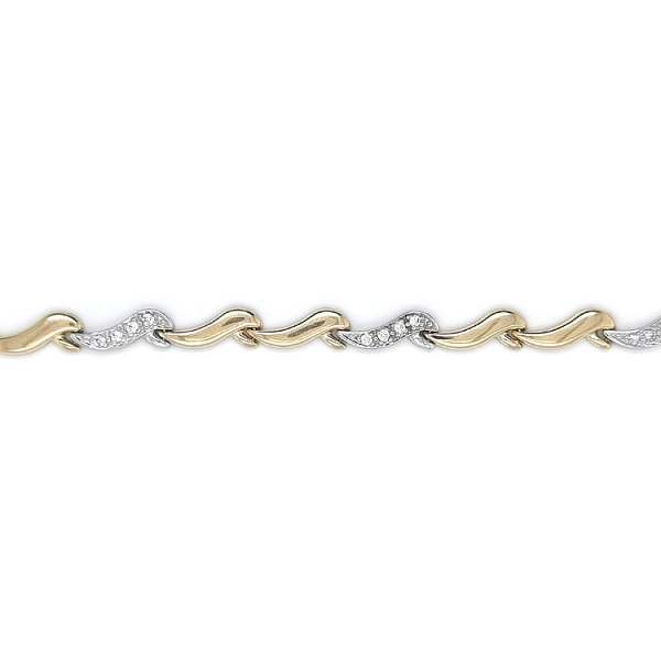 Armband aus kombiniertem Gold mit Zirkonen