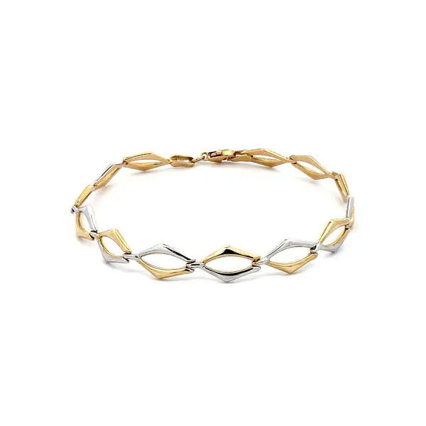 Gold Damenarmband aus kombiniertem Gold