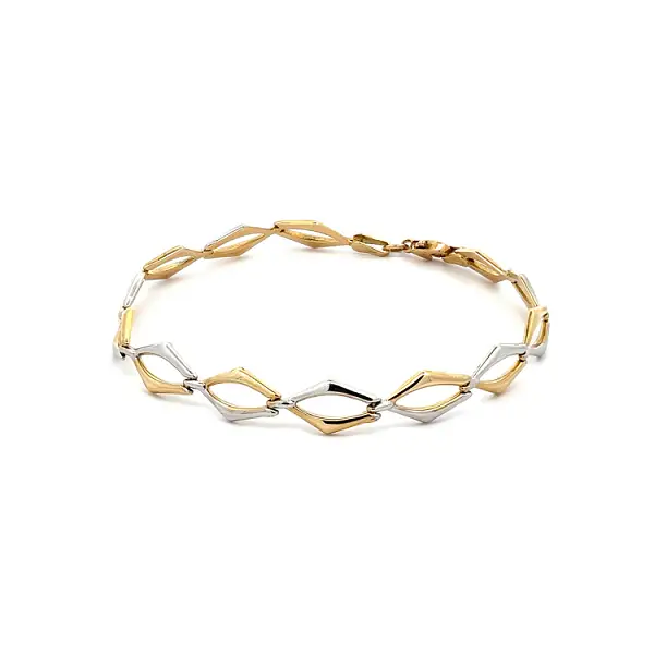 Gold Damenarmband aus kombiniertem Gold