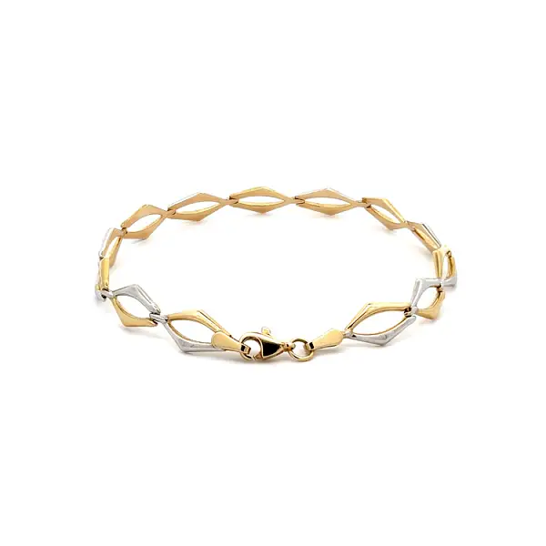 Gold Damenarmband aus kombiniertem Gold