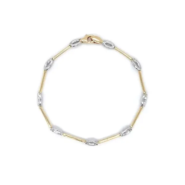 Gold Damenarmband aus farbigem Gold