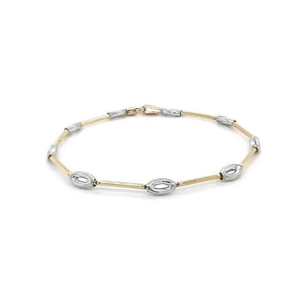 Gold Damenarmband aus farbigem Gold