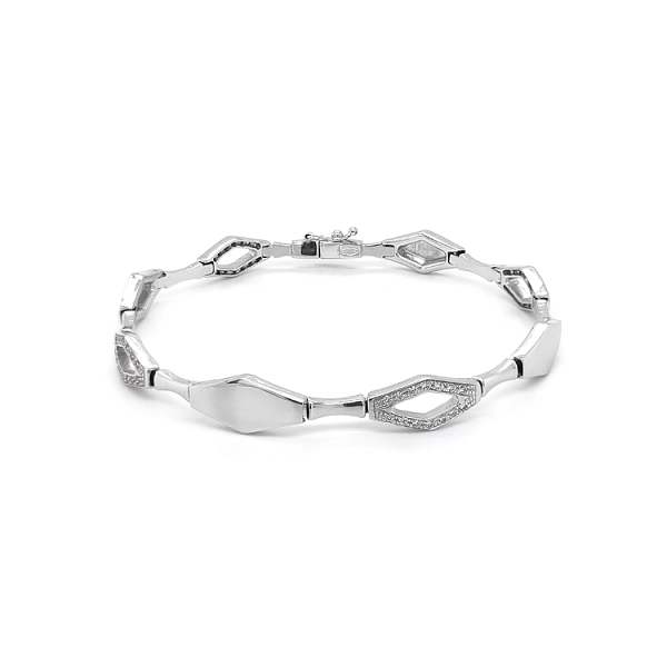 Armband mit Zirkonen aus Weißgold