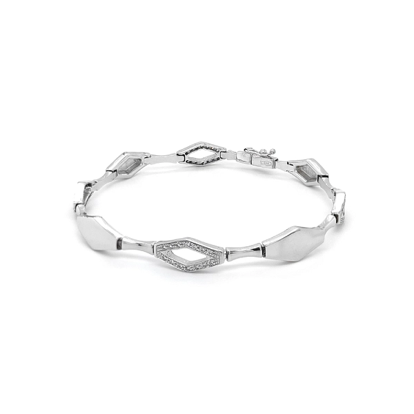 Armband mit Zirkonen aus Weißgold