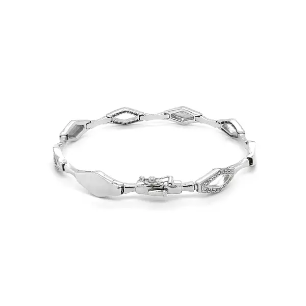 Armband mit Zirkonen aus Weißgold