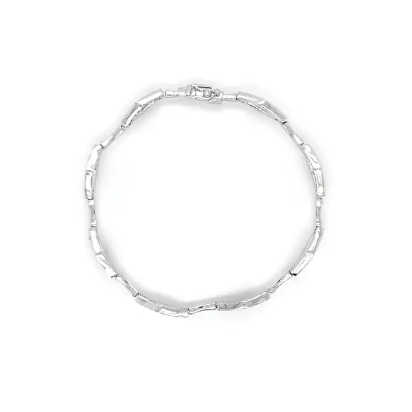 Armband mit Zirkonen aus Weißgold