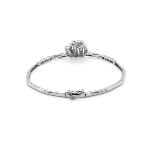 Damenarmband mit Zirkonen aus Weißgold