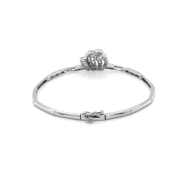 Damenarmband mit Zirkonen aus Weißgold