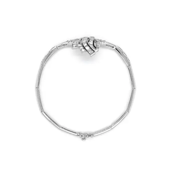 Damenarmband mit Zirkonen aus Weißgold