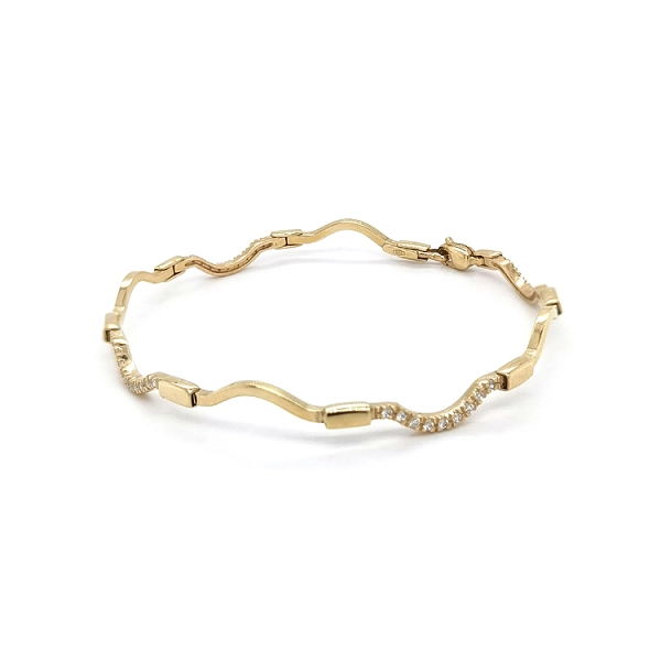 Gold Damenarmband mit Zirkonen