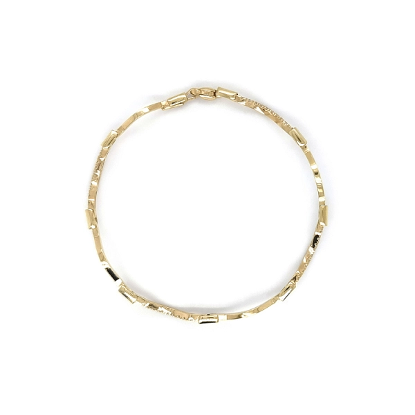 Gold Damenarmband mit Zirkonen