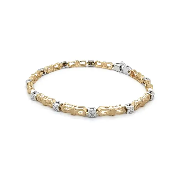 Gold Damenarmband aus kombiniertem Gold