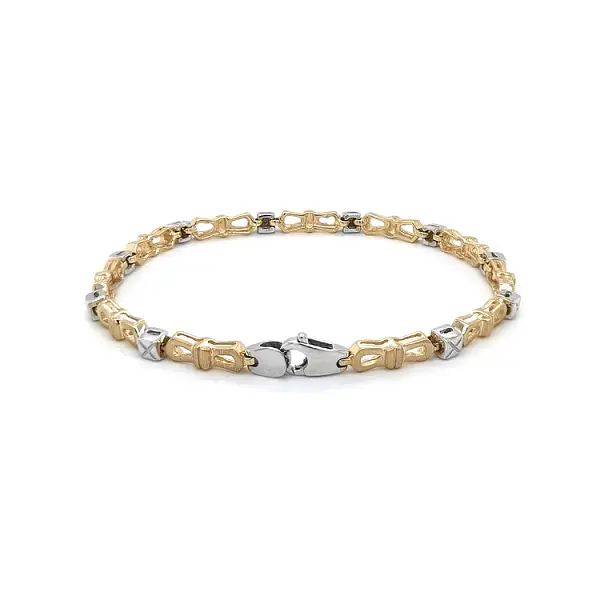 Gold Damenarmband aus kombiniertem Gold