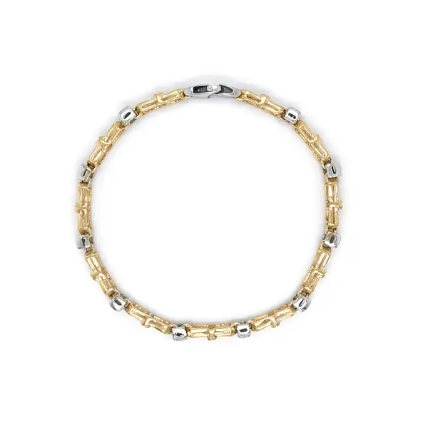 Gold Damenarmband aus kombiniertem Gold
