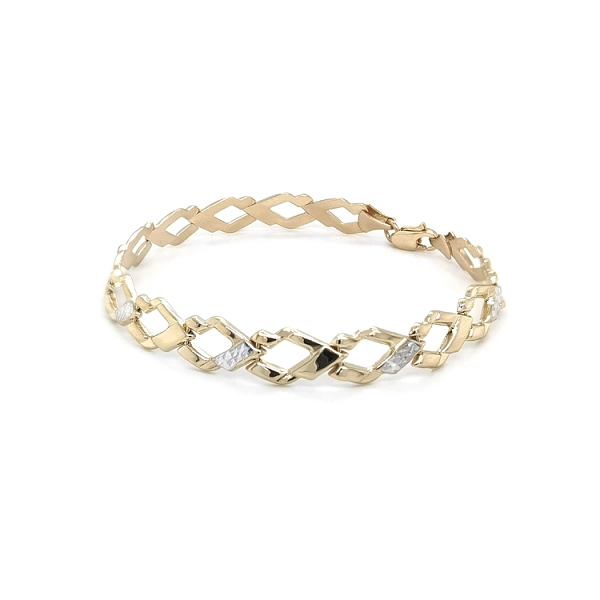 Gold Damenarmband aus kombiniertem Gold
