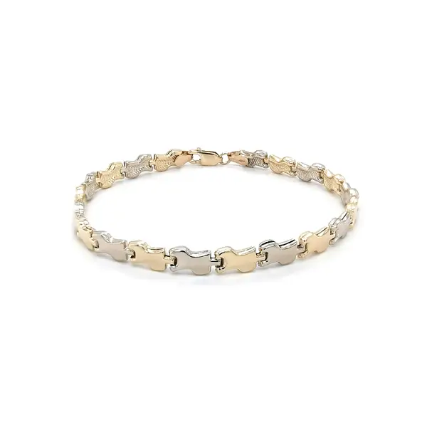Gold Damenarmband aus kombiniertem Gold