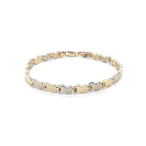 Gold Damenarmband aus kombiniertem Gold