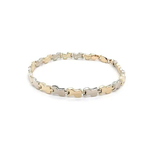 Gold Damenarmband aus kombiniertem Gold