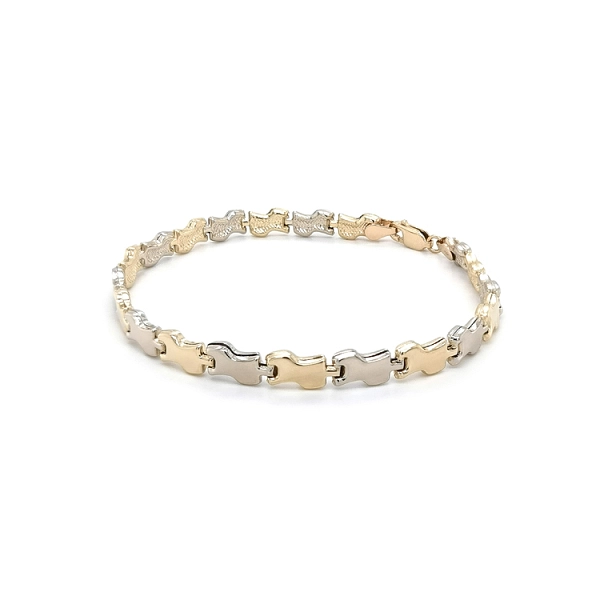 Gold Damenarmband aus kombiniertem Gold