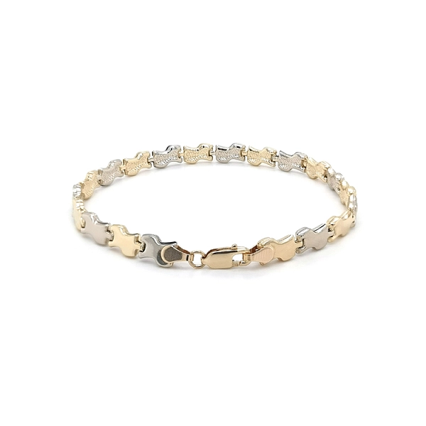 Gold Damenarmband aus kombiniertem Gold