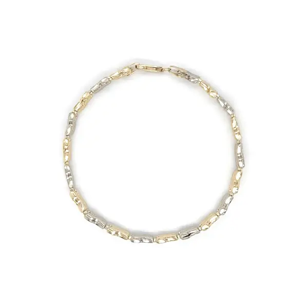 Gold Damenarmband aus kombiniertem Gold